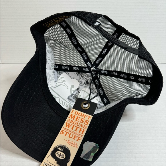 New Retail $89 Black Von Dutch Trucker Hat - Picture 2 of 4